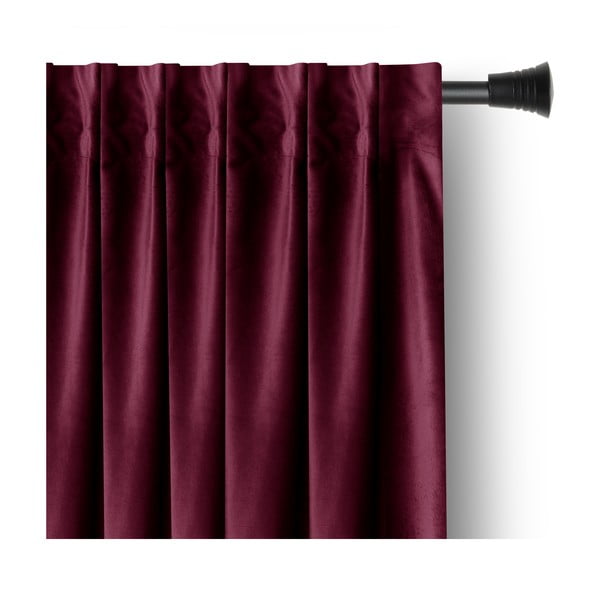 Bordo spalvos iš velveto pritemdymas (dalinis užtemimas) užuolaida 140x270 cm Pleat – Restilo