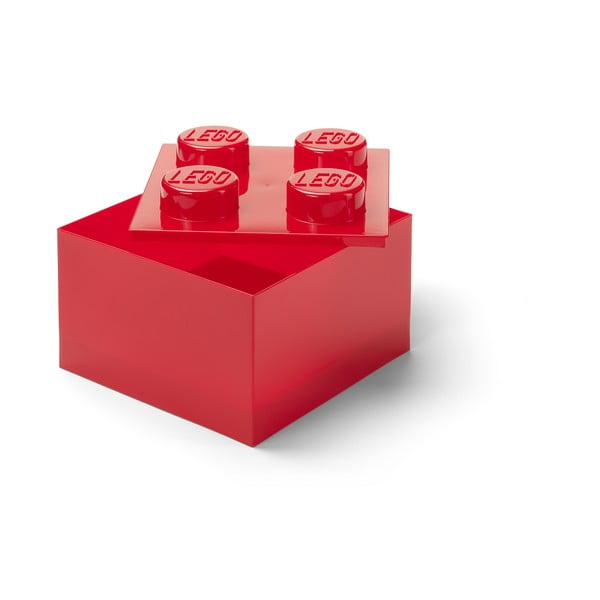 Raudonos spalvos iš plastiko vaikiška daiktadėžė 25x25x18 cm – LEGO®