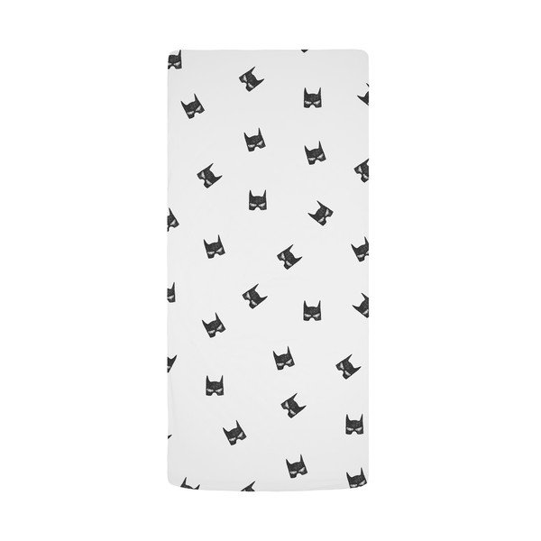 Juodos ir baltos spalvos iš satino medvilnės vaikų patalynė vaikiškai lovai su guma 60x120 cm Be a Hero – Butter Kings