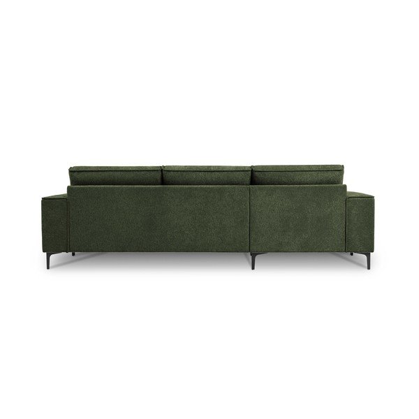 Žalios spalvos kampinė sofa iš šenilinio audinio (su kairiuoju kampu/su gultu) Copenhagen – Scandic-image-4