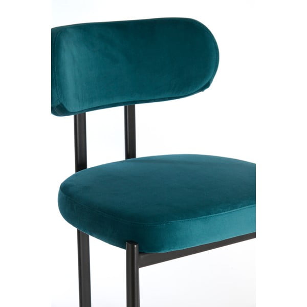 Iš aksomo valgomojo kėdės smaragdinės spalvos 2 vnt. Sonja – Light & Living-image-2