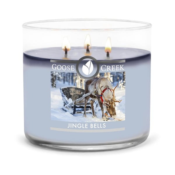 "Goose Creek Jingle Bells" kvapioji žvakė stikliniame indelyje, 35 valandų degimo trukmė