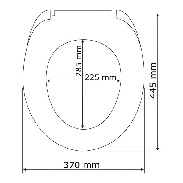 Balta lengvai užsidaranti tualeto sėdynė Wenko Rieti, 44,5 x 37 cm-image-3
