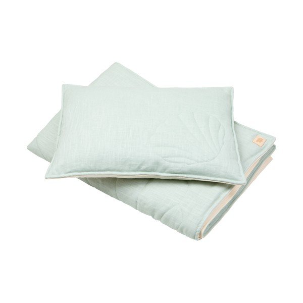 Žalias lininis lovelės komplektas Mint - Moi Mili-image-2