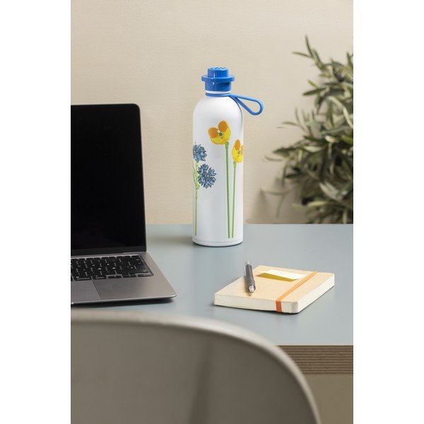 Baltos spalvos/mėlynos spalvos termosas vaikams 560 ml Meadow Flowers – LEGO®-image-2