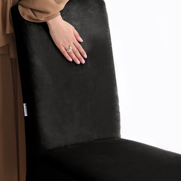 Juodos spalvos įtempiamas kėdei baldų apmušalas 48 cm Sento – Restilo-image-4