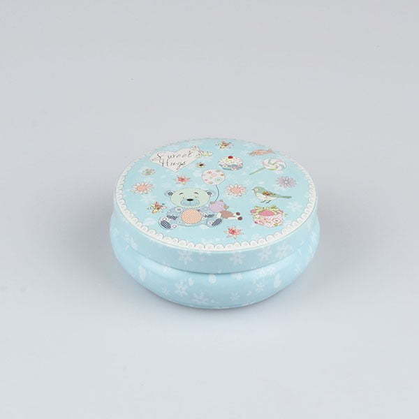 Mėlyna "Dakls" saldžiosios pelėdos skardinė dėžutė, ⌀ 8,5 cm