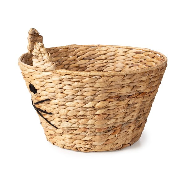 Iš vandens hiacinto vaikiškas krepšys natūralios spalvos ø 35x26 cm Cat – Compactor-image-2