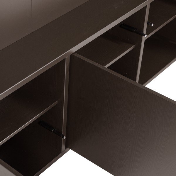 Tamsiai rudos spalvos iš pušies masyvo TV spintelių komplektas 160x215x40 cm Meggy – WOOOD-image-4