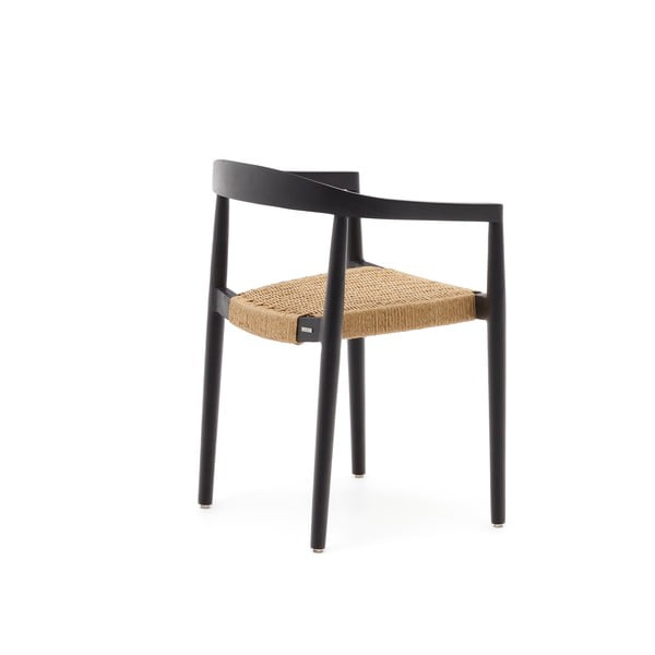 Juodos spalvos medžio masyvo sodo kėdės 4 vnt. Ydalia – Kave Home-image-3