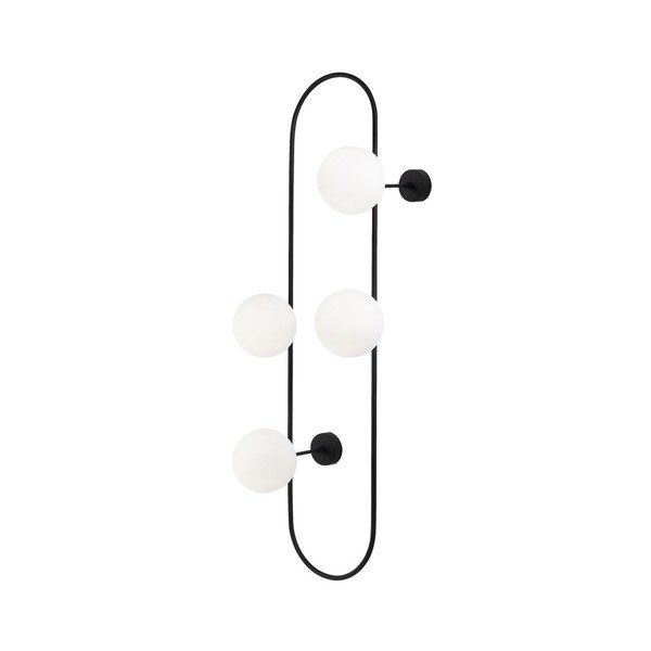 Juodas metalinis sieninis šviestuvas Opviq lights Karpos-image-4