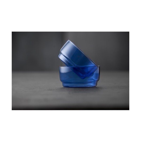 Mėlynos spalvos iš stiklo  maži dubenys 2 vnt. 500 ml Torino – Lyngby Glas-image-4