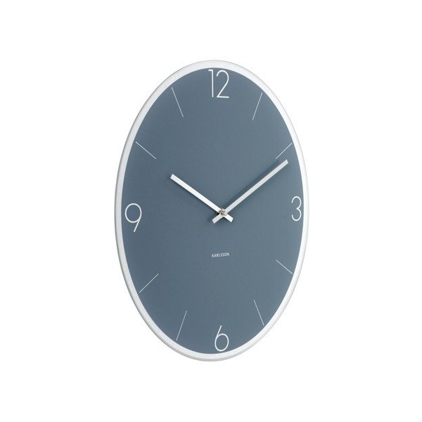 Mėlynas sieninis laikrodis Karlsson Elliptical-image-1