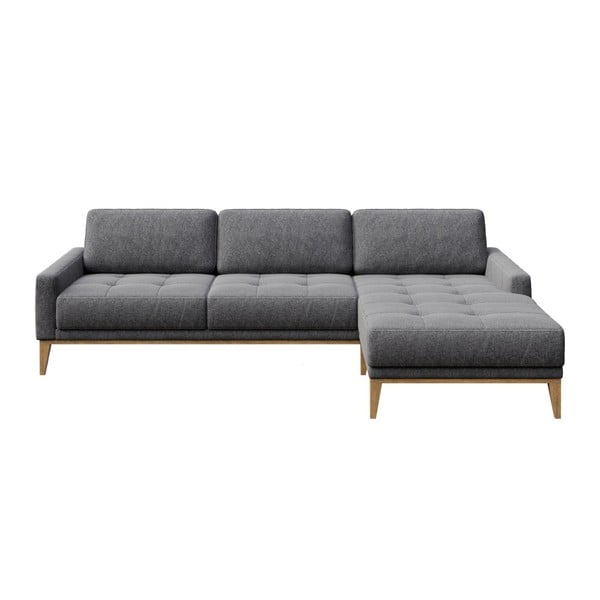 Kampinė sofa pilkos spalvos (su dešiniuoju kampu) Musso – MESONICA