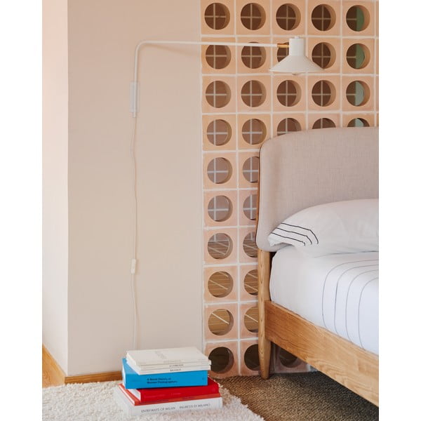 Baltos spalvos sieninė lempa ø 20 cm Aria – Kave Home-image-1