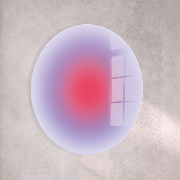 Spausdintas paveikslas iš stiklo ø 70 cm Halo – Styler-image-3