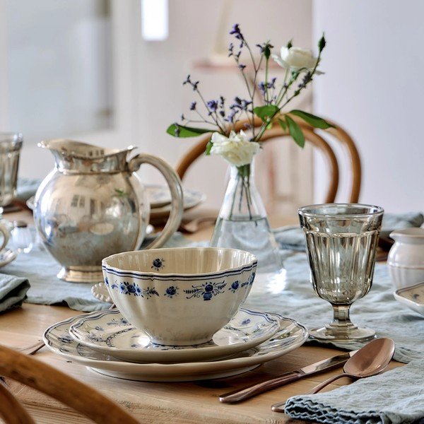 Skirta sriubai mėlynos spalvos/smėlio spalvos iš akmens masės mažas dubuo 770 ml Vila – Costa Nova-image-1