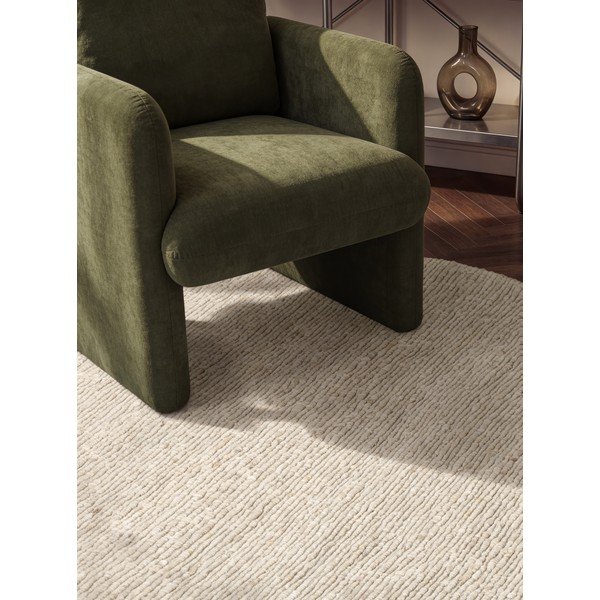 Rankų darbo kreminės spalvos iš vilnos apvalios formos kilimas ø 200 cm Bexley Woolwich – Ted Baker-image-3