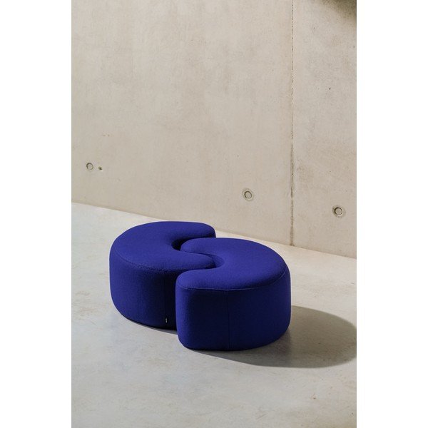 Mėlynos spalvos pufas iš vilnos Ü – noo.ma-image-2