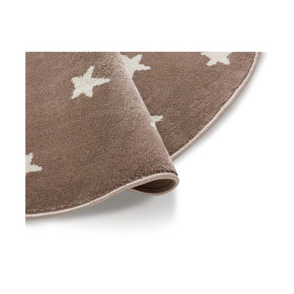 Rudas apvalus kilimas su žvaigždėmis KICOTI Stars, ø 80 cm-image-1
