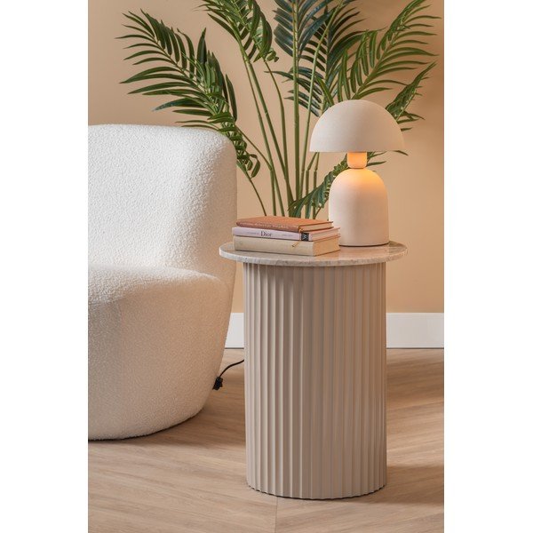 Iš marmuro apvalios formos šoninis stalas ø 50 cm Luscious – Leitmotiv-image-1