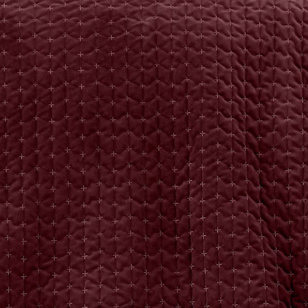 Bordo spalvos iš velveto dygsniuota lovatiesė 240x260 cm Attica Velvet – Bianca-image-2