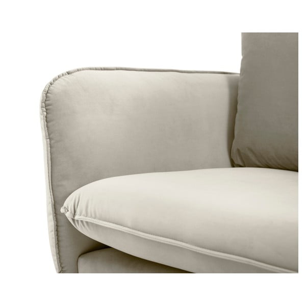 Smėlio spalvos aksominė sofa Cosmopolitan Design Florence,160 cm-image-4