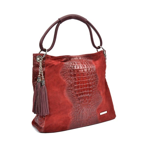 Raudona odinė rankinė Luisa Vannini Marsala-image-2