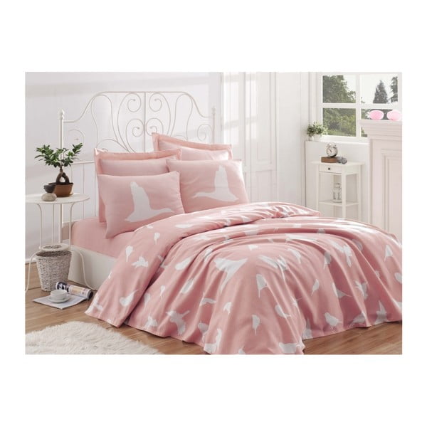 Medvilninis viengulės lovos užvalkalas "Single Pique Rosa", 160 x 235 cm