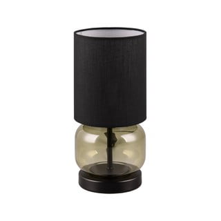 Stalinis šviestuvas žalios spalvos/juodos spalvos (aukštis 28,5 cm) su tekstiliniu gaubtu Elio – Trio