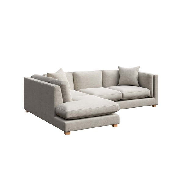 Kampinė sofa smėlio spalvos (su kairiuoju kampu) Pomo – Ame Yens-image-2
