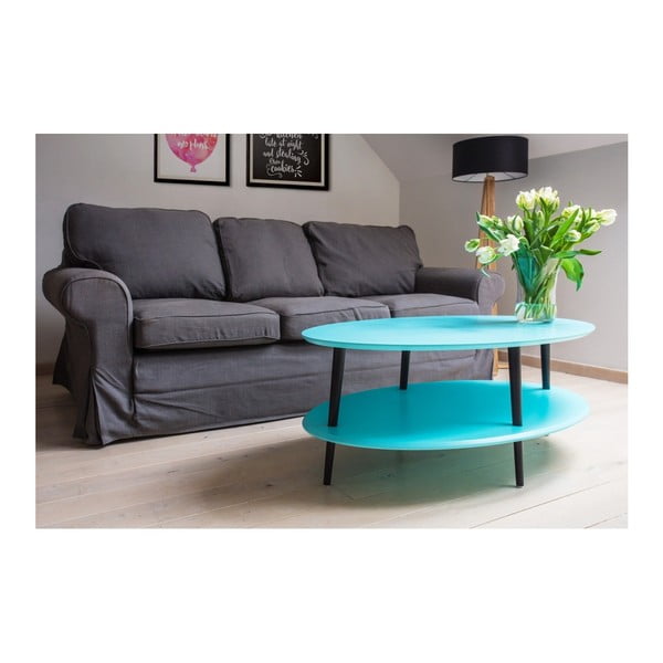 Šviesiai pilkas žurnalinis staliukas su nuleistu pagrindu Ragaba OVO-image-1