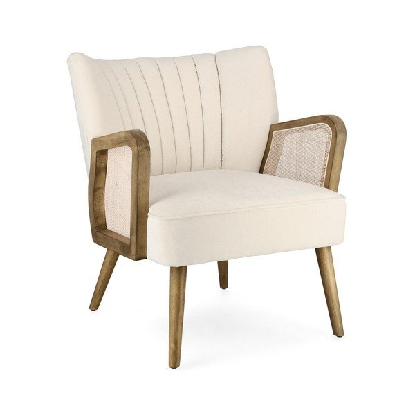 Smėlio spalvos krėslas iš velveto Virna – Bizzotto