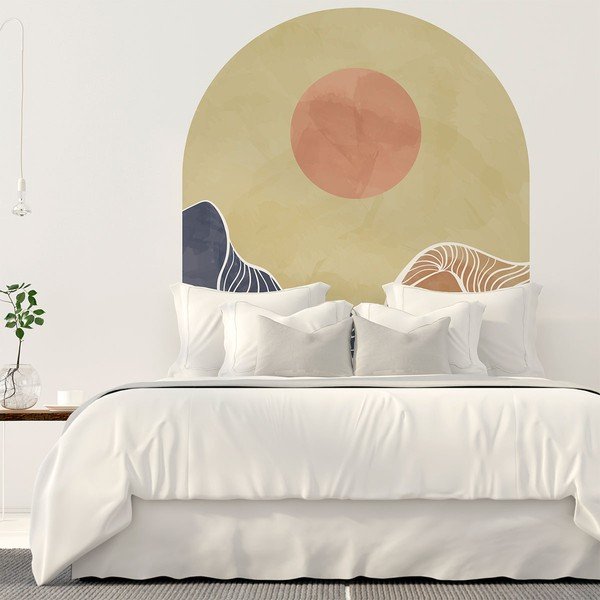 Sienos lipdukas 120x140 cm Abstract Rising Sun Arch - Ambiance-image-4