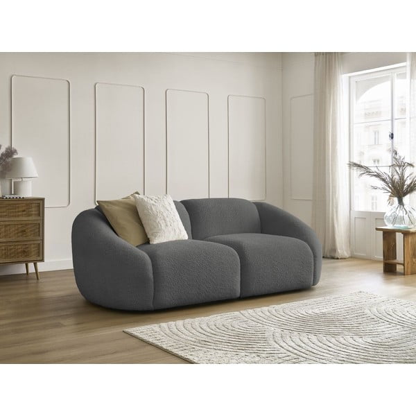 Iš boucle sofa pilkos spalvos 230 cm Tina – Bobochic Paris-image-3