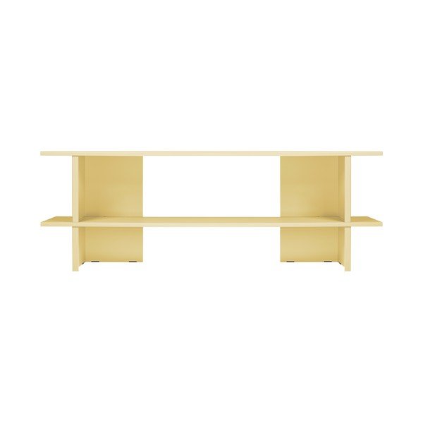 Geltonos spalvos iš metalo pastatoma lentyna 160x57x37 cm Hes – noo.ma-image-2