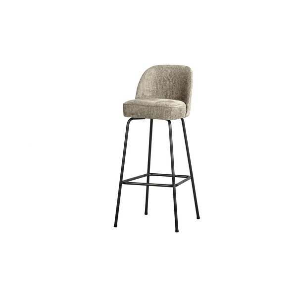 Kreminės spalvos iš aksomo baro taburetė (sėdynės aukštis 79 cm) Vogue – WOOOD-image-1