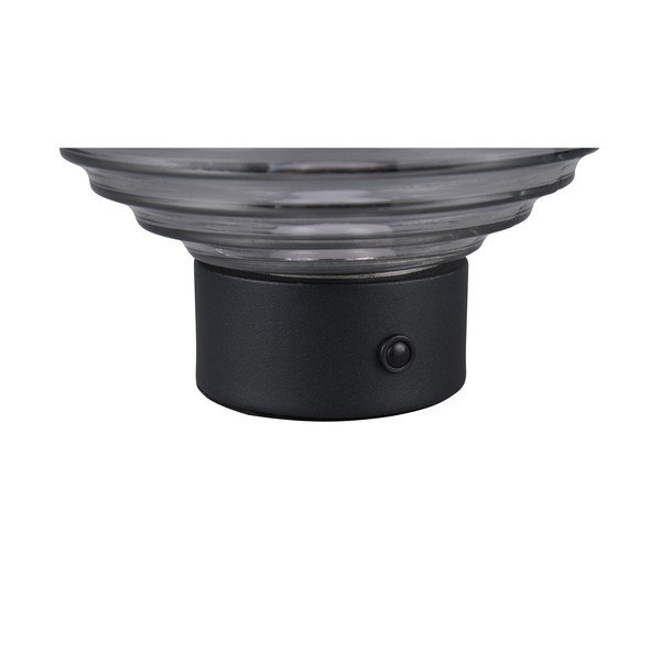 Stalinis šviestuvas juodos spalvos/pilkos spalvos LED su pritemdymo funkcija (aukštis 14,5 cm) su stiklo gaubtu Earl – Reality-image-4