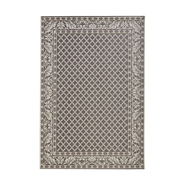 Pilkos ir kreminės spalvos lauko kilimas NORTHRUGS Royal, 115 x 165 cm