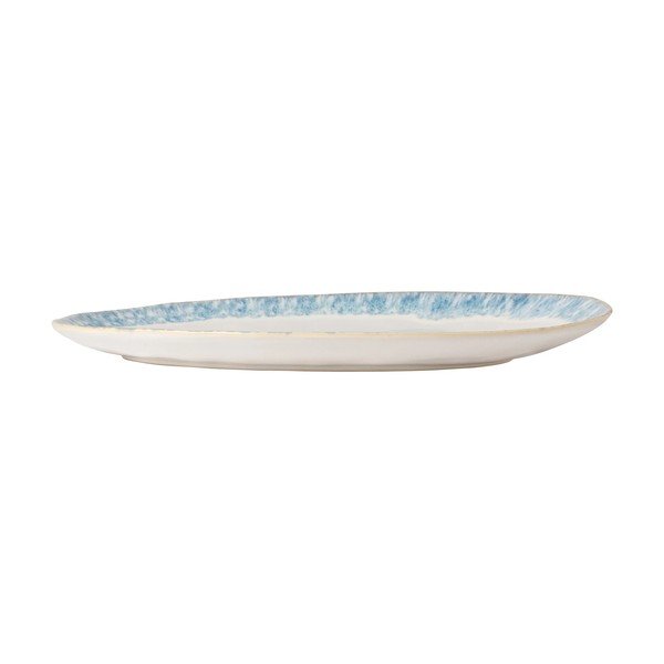 Baltos ir mėlynos spalvos akmens masės serviravimo padėklas Costa Nova Brisa, ilgis 41 cm-image-2