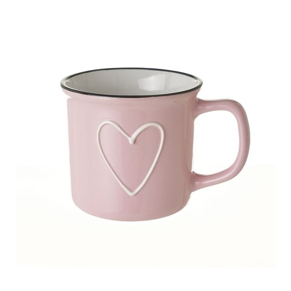 Rožinis keraminis puodelis Unimasa Star, 325 ml