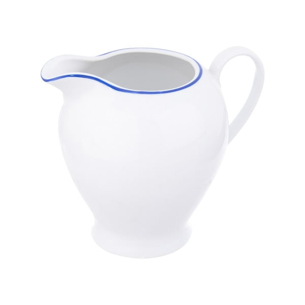 Baltas porcelianinis pieno ąsotis "Orion Blue Line", 350 ml