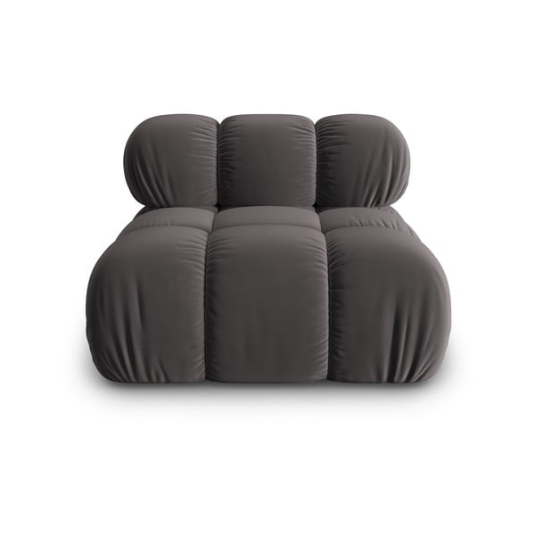 (modulinė) modulinė sofa tamsiai pilkos spalvos iš velveto Bellis – Micadoni Home