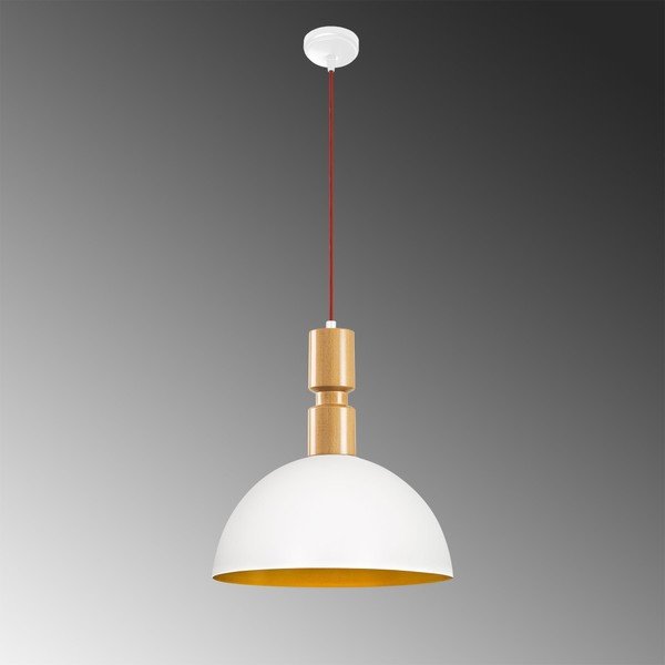 Baltas metalinis pakabinamas šviestuvas Opviq lights Diamonda-image-1