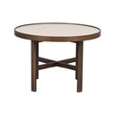 Iš keraminės plokštės apvalios formos kavos staliukas tamsiai rudos spalvos 60x60 cm Marsden – Rowico