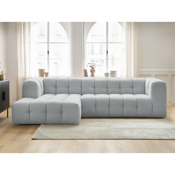 Kampinė sofa šviesiai pilkos spalvos Cloud – Bobochic Paris-image-1