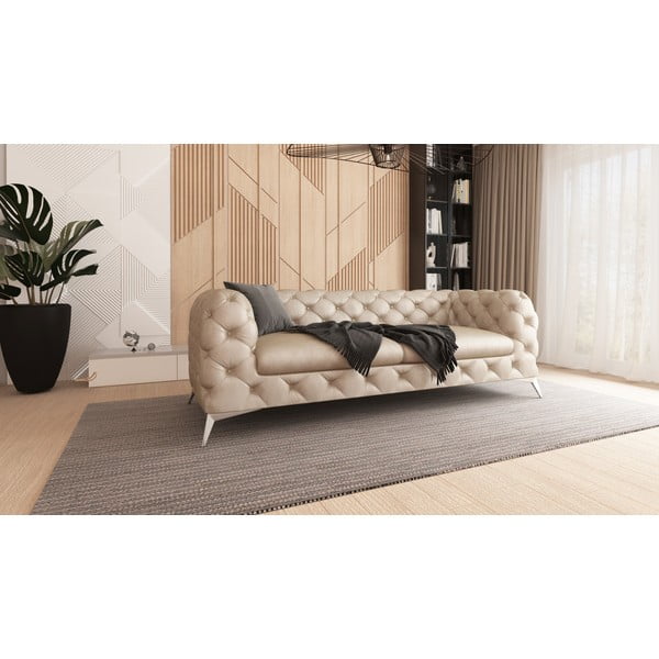 Smėlio spalvos iš velveto sofa 225 cm Chelsea – Ropez-image-3