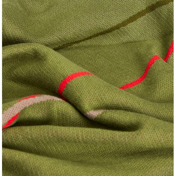 Žalia medvilninė antklodė 200x140 cm Outline - Hübsch-image-1