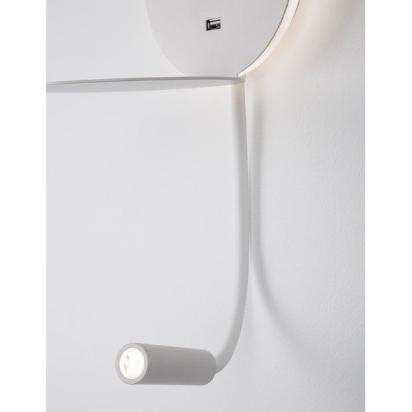 Baltos spalvos iš aliuminio sieninė lempa LED su sulankstoma konstrukcija/su USB portu Eclip – Nova Luce-image-4