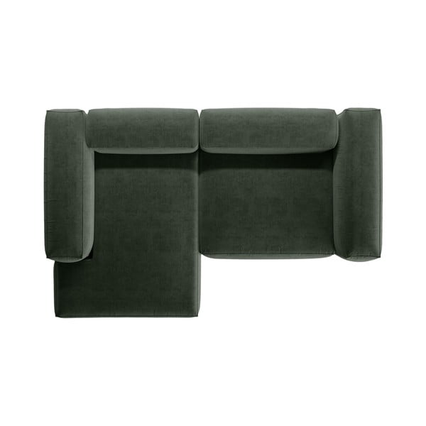 Žalios spalvos kampinė sofa (su kairiuoju kampu/su gultu) Bergamo – Cosmopolitan Design-image-3